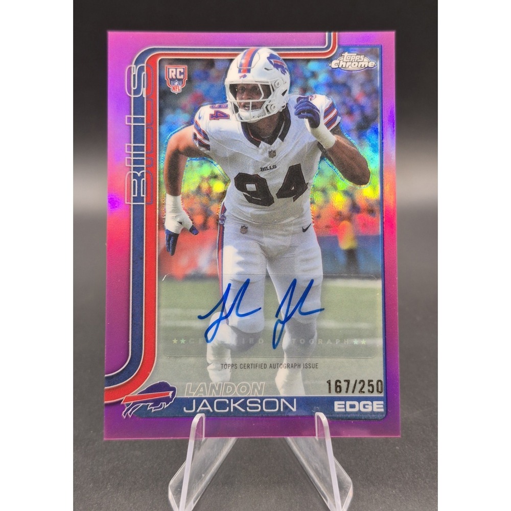 2025 Topps Landon Jackson RA-LJ Landon Jackson Pink Refractor Rookie Auto /250
